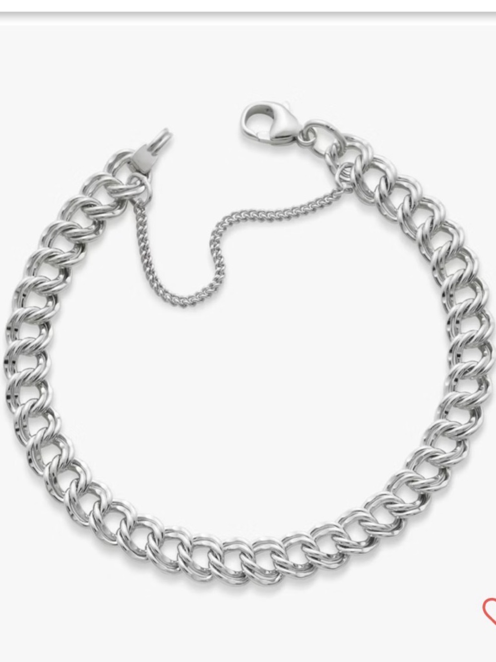 James Avery Medium Double Curb Charm Bracelet